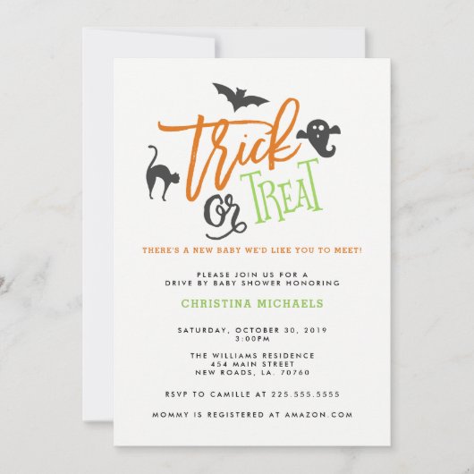 Invitation Conduite de poussette ou de traitement par bébé do (Devant)