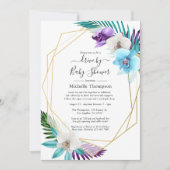 Invitation Conduite Été Géométrique Tropicale Par Douche (Devant)