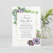 Invitation Conduite géométrique Succulente par la nuptiale ou (Debout devant)