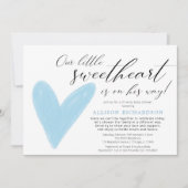 Invitation Conduite moderne Valentines bleu blanc garçon (Devant)