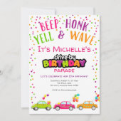Invitation Conduite par Anniversaire Parade, Fille anniversai (Devant)