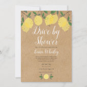 Invitation Conduite Par Baby shower Citron Rustique (Devant)