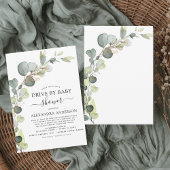 Invitation Conduite Par Baby shower Vert Eucalyptus