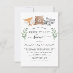 Invitation Conduite Par Baby shower Woodland Eucalyptus Vert
