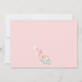 Invitation Conduite Par Elephant Baby shower Girl (Dos)
