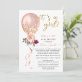 Invitation Conduite par Floral Balloon Baby shower Parties sc (Debout devant)