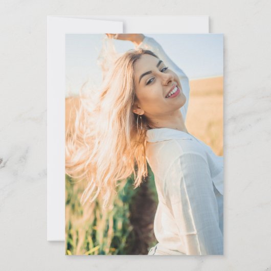 Invitation Conduite par Grad Party Neon Lumières Photo (Dos)