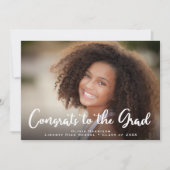 Invitation Conduite Par Graduation Party Photo Classique Bleu (Devant)