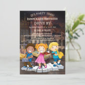 Invitation Conduite par l'Anniversaire de enfant de musique à (Debout devant)