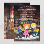 Invitation Conduite par l'Anniversaire de enfant de musique à (Devant / Derrière)