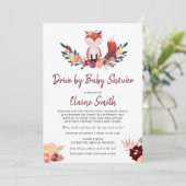 Invitation Conduite Par Rustic Fox Baby shower neutre genre (Debout devant)
