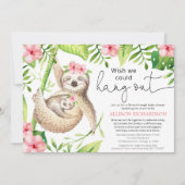 Invitation Conduite par un adorable baby shower de fille rose (Devant)