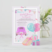 Invitation Conduite par une douche nuptiale (Debout devant)