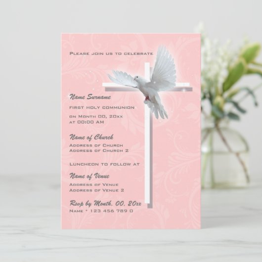 Invitation Conduite religieuse du baptême (Debout devant)