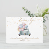 Invitation Conduite Surprise Par Gold Baby shower Parade (Debout devant)