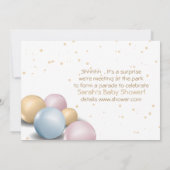 Invitation Conduite Surprise Par Gold Baby shower Parade (Dos)
