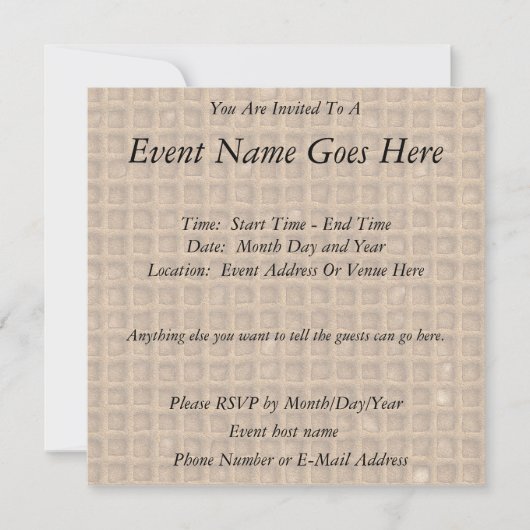 Invitation Cône de gaufre (Devant)