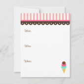 Invitation Cône de Glace (Dos)