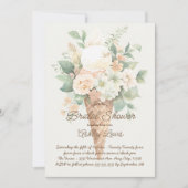 Invitation Cône de glace aux fleurs boho, glace Greenery (Devant)