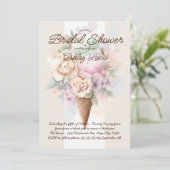 Invitation Cône de glace bohème Cône de glace fleuri (Debout devant)