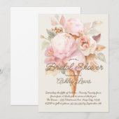 Invitation Cône de glace or floral rose crème glacée (Devant / Derrière)