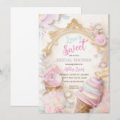 Invitation Cône de glace pastel de glace mariage (Devant / Derrière)