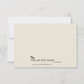 Invitation Cône de pin naturel sur carton de mariage couleur  (Dos)