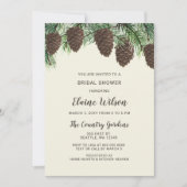 Invitation Cône de pin rustique Fête des mariées de mariage h (Devant)