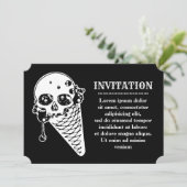 Invitation Cône glacé mal (Debout devant)