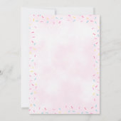 Invitation Cones de crème glacée Saupoudrer Pastel Rose 2e an (Dos)