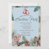 Invitation Cônes de pin Baies de houx, Soirée de Noël de la s (Devant)