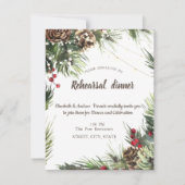 Invitation Cônes de pin, Branches d'arbre de pin (Devant)