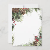 Invitation Cônes de pin, Branches d'arbre de pin (Dos)