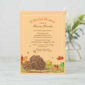 Invitation Cônes de pin d'automne (Debout devant)