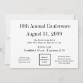 Invitation Conférence annuelle Classique Noir (Dos)