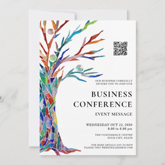 Invitation Conférence commerciale sur le code QR (Devant)