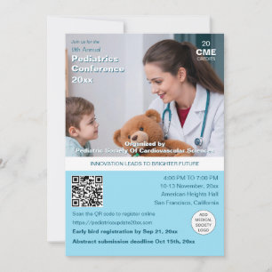 Invitation Conférence Médicale de Pédiatrie et de Soins aux E