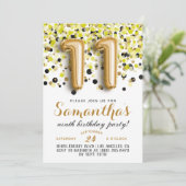 Invitation Confetti 11e anniversaire (Debout devant)