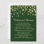 Invitation Confetti à effet doré sur le dîner de répétition v (Devant)