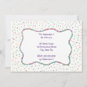 Invitation Confetti Anniversaire Invitations, Ajouter Photo (Dos)