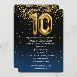 Invitation Confetti aux ballons d'or du 10e annive