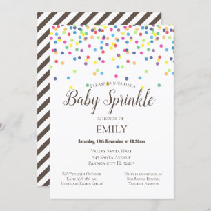 Invitation Confetti Baby Sprinkle - Baby shower