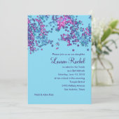Invitation Confetti bat mitzvah Glitterie (Debout devant)