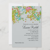 Invitation Confetti bat mitzvah Glitterie (Devant)