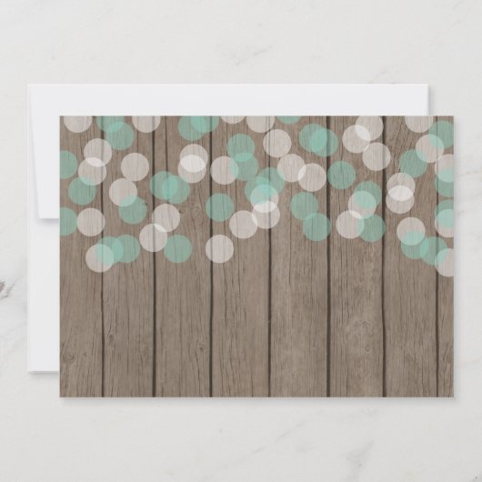 Invitation Confetti Bois Rustique Couples Douche (Dos)