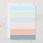 Invitation Confetti Bunting Striped Simple Anniversaire de en (Dos)