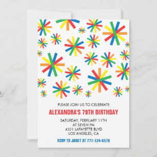 Invitation Confetti classique 79e anniversaire