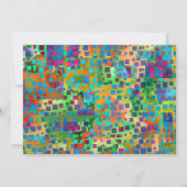 Invitation Confetti coloré & Brushstrokes Graduation Party (Dos)