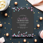 Invitation Confetti coloré fête d'anniversaire<br><div class="desc">Invitations modernes et tendance dans un thème de confettis élégant parfait pour les fêtes d'anniversaire,  les fêtes de bachelorette,  les réunions de famille,  les fêtes de la nouvelle année,  les fêtes de Noël,  les fêtes de bureau,  les baby showers,  et plus !</div>