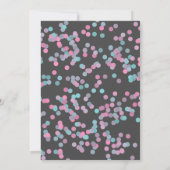 Invitation Confetti coloré fête d'anniversaire (Dos)